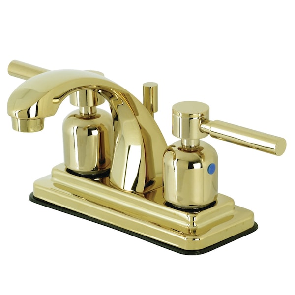 Kingston Brass KB4642DL 4-Inch Centerset Bathroom Faucet with Retail Pop-Up, Polished Brass KB4642DL - main
